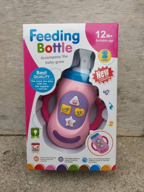 Mainan baby feeding bottle musik &amp; lampu - Botol susu bayi edukatif