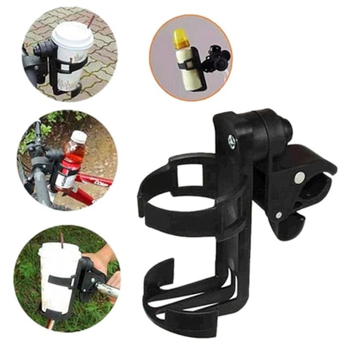 Holder Botol Minum Sepeda Stroller Kereta Bayi - R2229 - Black--Rotateable