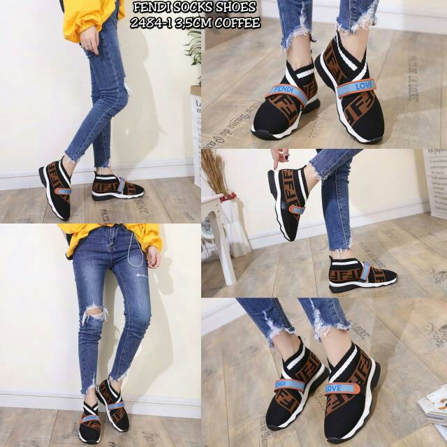 Fendi Roma Socks Shoes
