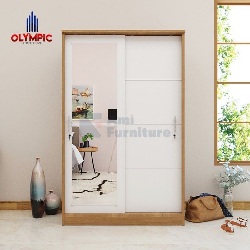 lemari pakaian sliding lemari baju sliding lemari sliding minimalis seri EERO merk OLYMPIC