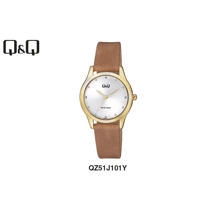 Jam Tangan Wanita Casual Stylist Rantai Stainless Steel Analog Original Q&amp;Q QnQ QQ QZ51 QZ51J Series