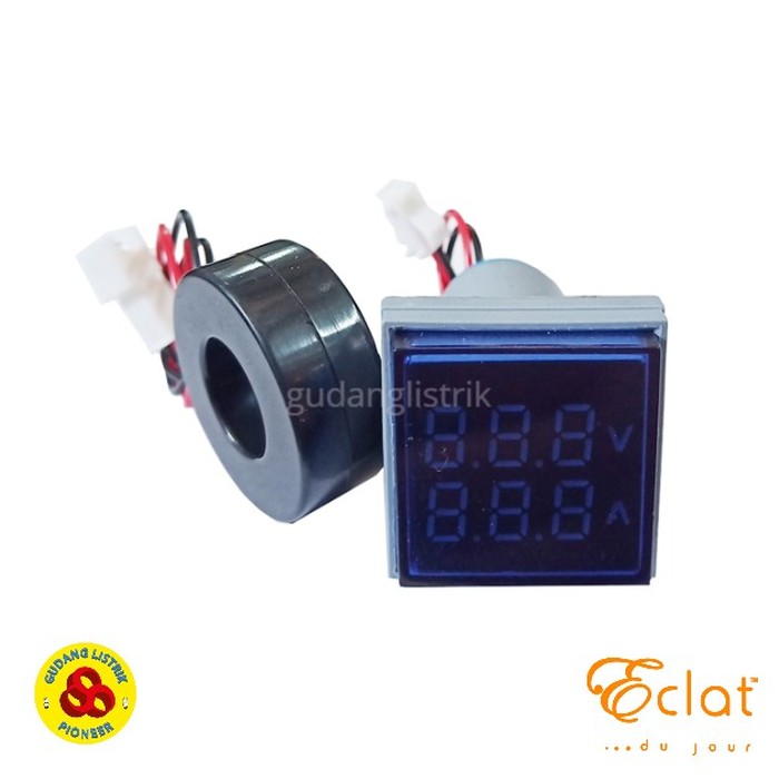 Pilot Lamp LED Volt Amp Meter 22mm 0-100A 20-500V Square LED Indicator