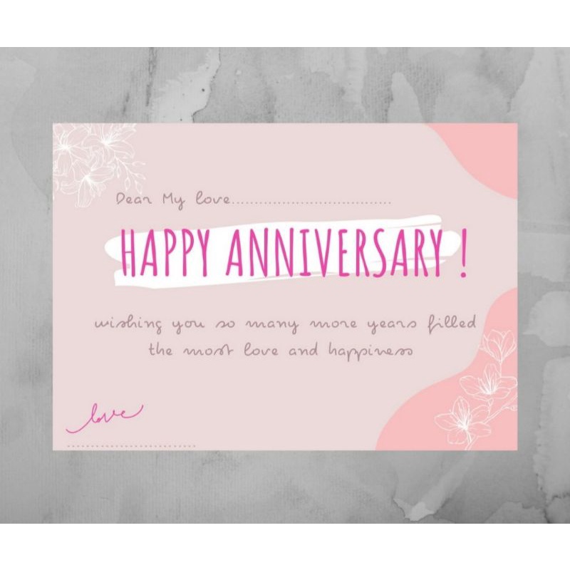 Jual KARTU UCAPAN Anniversary HAPPY Anniversary GREETING CARD GIFT CARD Shopee Indonesia