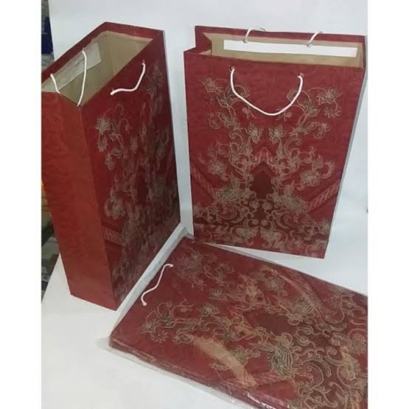 

paper bag batik L 1pak isi 12
