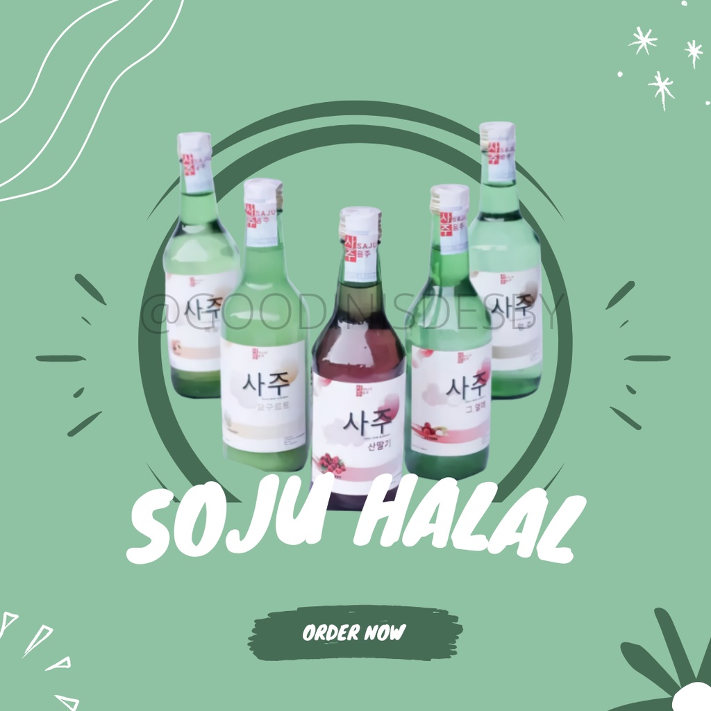 SOJU HALAL 100% ORIGINAL-KOREA SPARKLING WATER (PENGIRIMAN DARI SURABAYA)