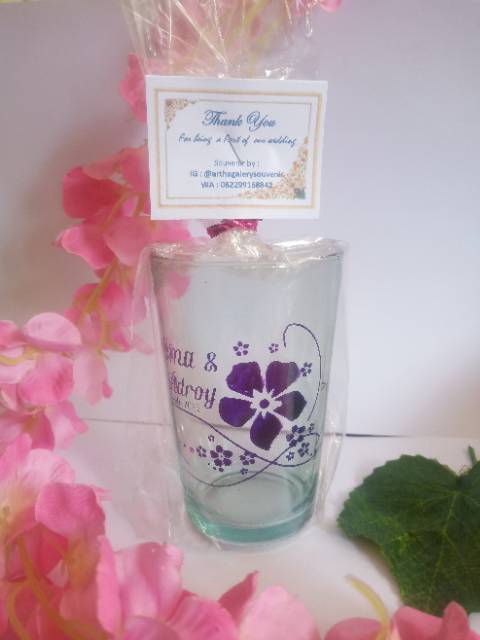Souvenir gelas bening
