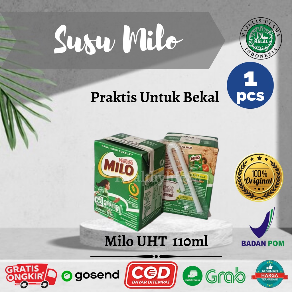 

Nestle Susu Milo UHT Coklat 110ml Cocok Untuk Bekal Anak Sekolah Kotak Kecil Murah By Healthylife88