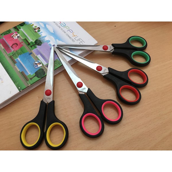 GUNTING MINI KARET / GUNTING DAPUR KECIL KARET/ GUNTING LIPAT SERBAGUNA WARNA RANDOM