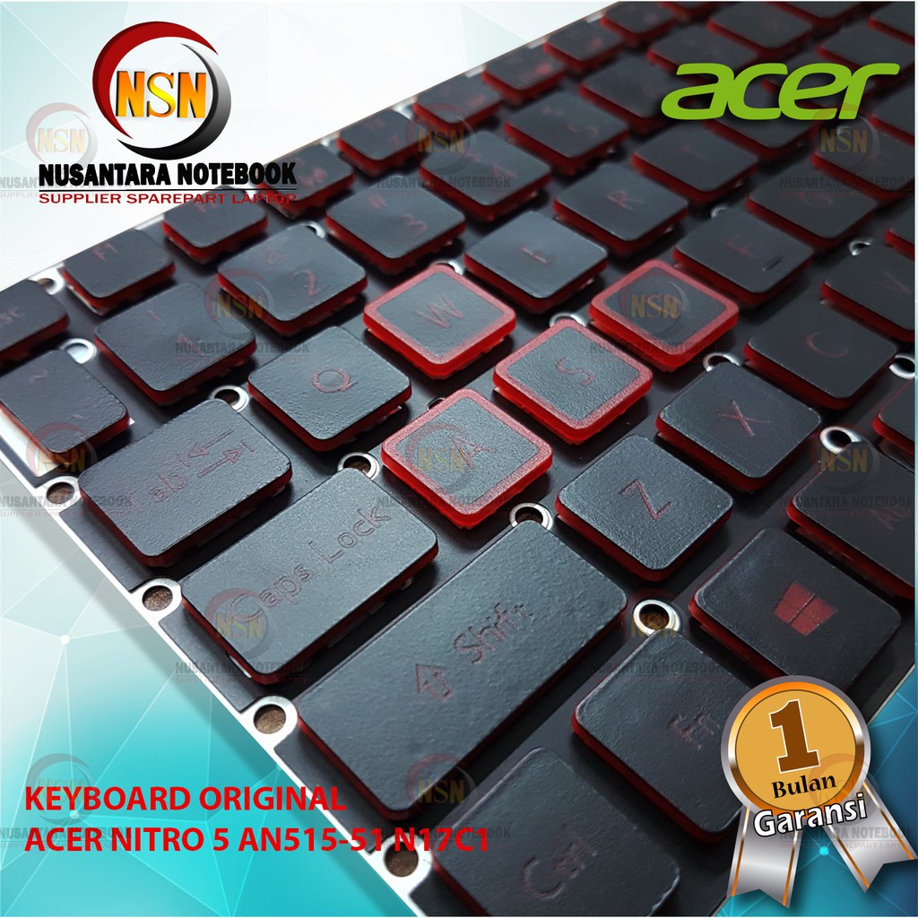 Keyboard Original Acer Nitro 5 AN515-51 AN515-52 AN515-5 N17c1 Series