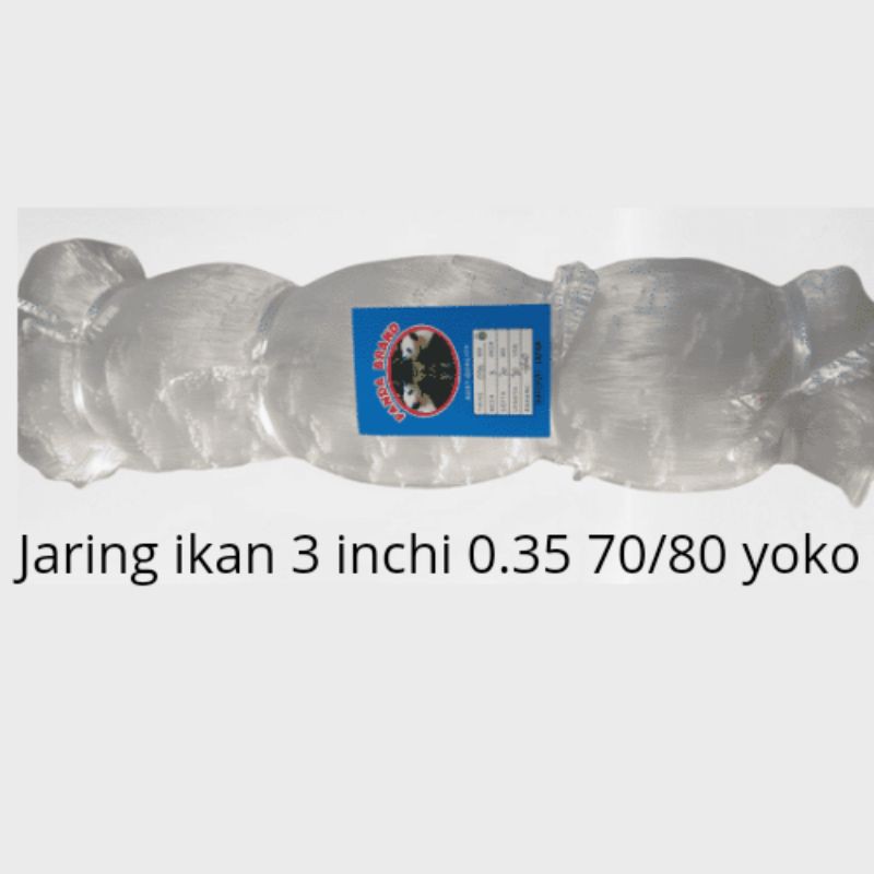 Jaring Ikan senar 3 inchi 0.35 70/80 yoko Jaring Ikan Nelayan