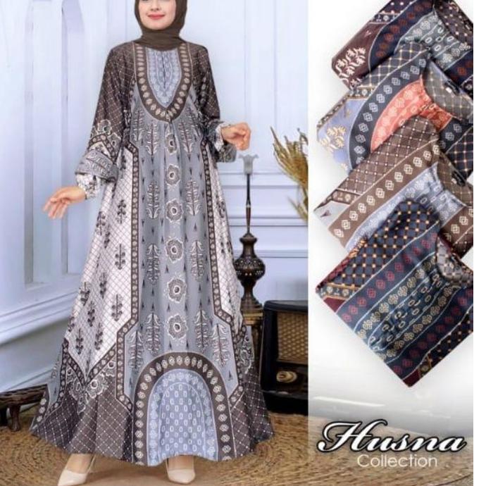 wsq GAMIS JUMBO MOTIF HUSNA MODE MAXMARA LUX SIZE (M, XL, 4L, 6L) [BR] ♠ 5