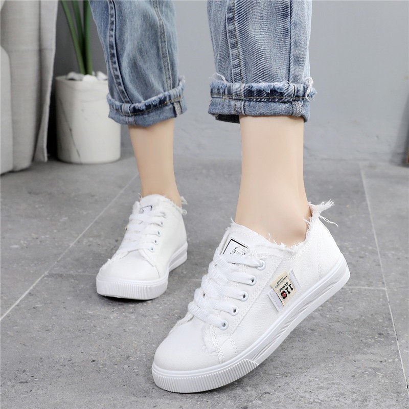 ELFYDO - SHS003 Sepatu Sneakers Tali Fashion Wanita Style Korea Sepatu  Jakarta Sepatu Kets Jeans