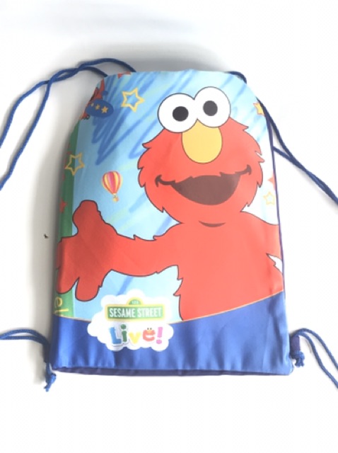 Tas ransel anak sekolah serut / sling bag  tk - sd -smp / sport bag  elmo cookie