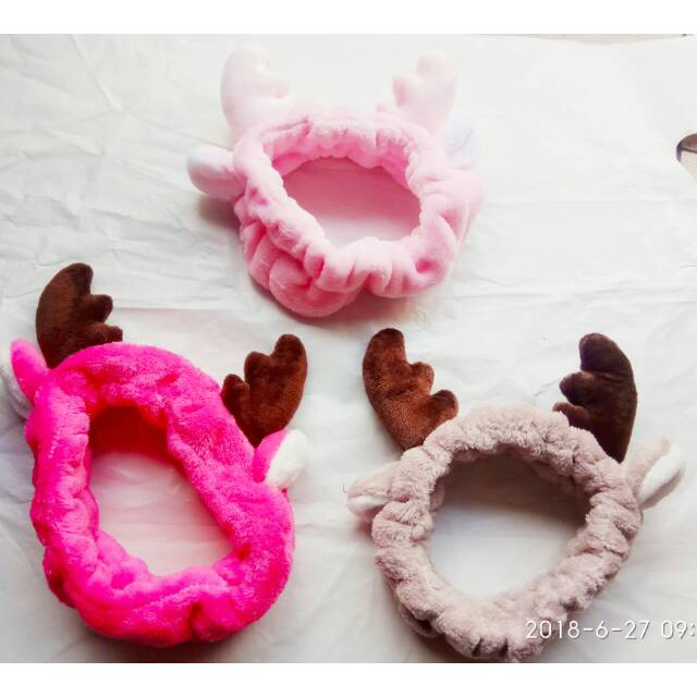 Bandana 3 PCS tanduk domba /bando tanduk rusa /headband beludru