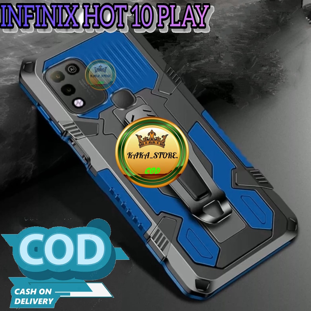 CASING HP INFINIX HOT 10 PLAY MODEL BARU HARD CASE KLIP KESING SILIKON STANDING CASE
