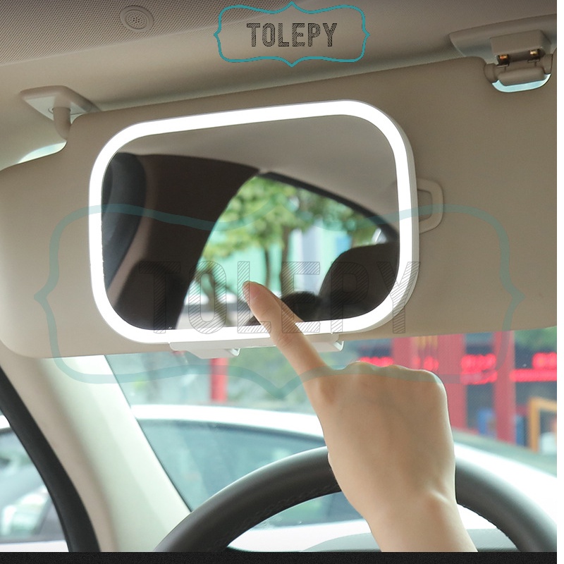 Car LED Make Up Mirror Sunvisor 7.8 inch / Cermin Make Up Mobil LED