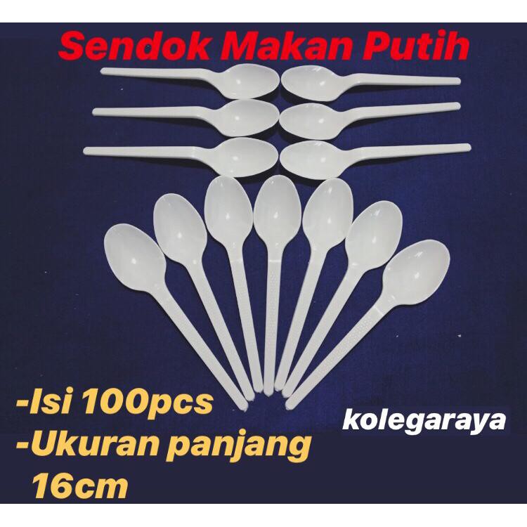 Sendok Plastik Super Putih Isi 25 pcs