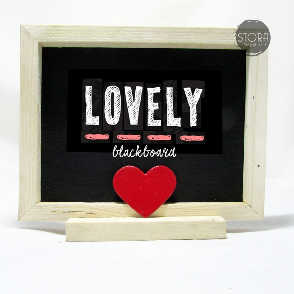 

CRAFTORY LOVELY BLACKBOARD - Papan Tulis Kapur A5 - Blackboard Menu Dekorasi - Wooden Chalkboard