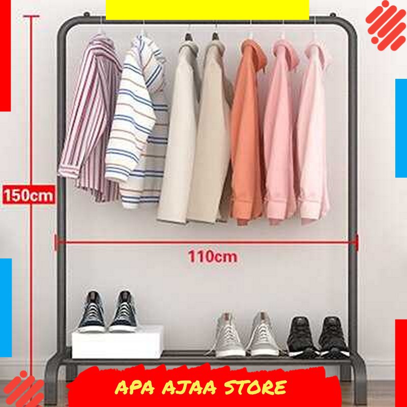 Hot Promo ! BKZ Stand Rak Gantungan Baju 150x110x40cm - HKG01