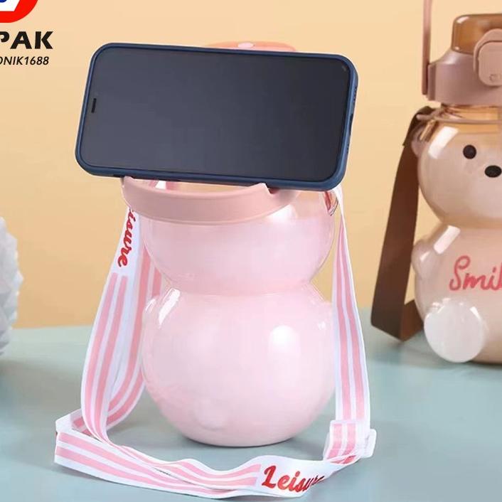 Paylater Botol Minum Anak Bear Beruang Transparan Viral 1400Ml 1.4 Liter #PRICEPOOL
