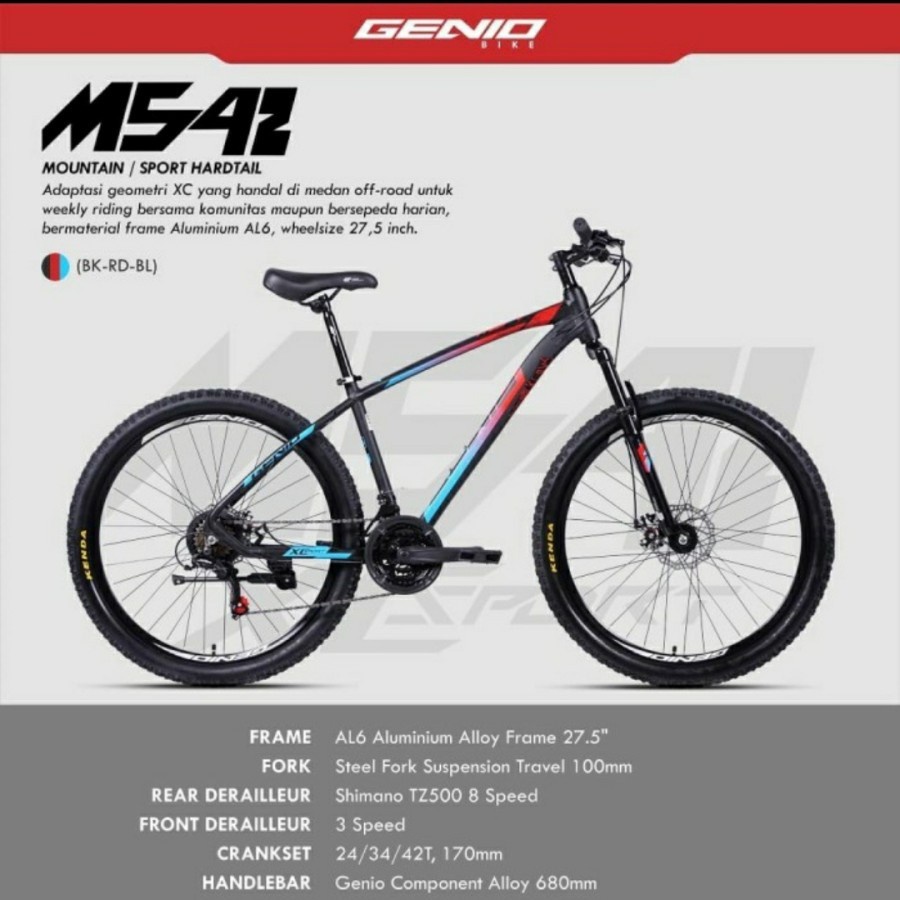 Sepeda Gunung MTB 27.5 Genio M-542 Alloy