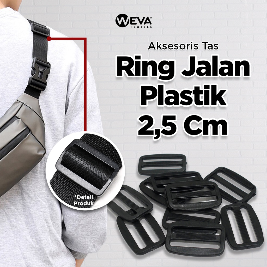Ring Jalan Plastik 2,5cm Aksesoris Tas