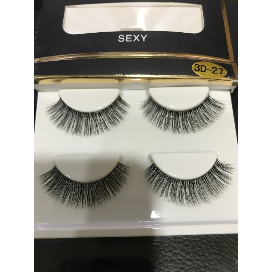 (BOW) Bulu Mata Palsu Eyelashes 3D-27 3Pcs