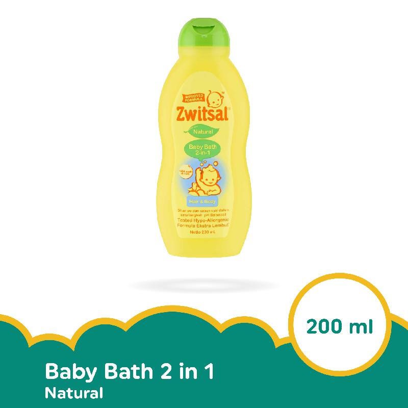 ZWITSAL BABY BATH NATURAL HAIR &amp; BODY WASH 200ml