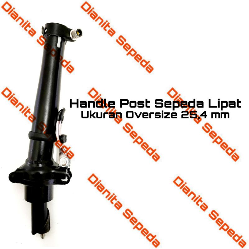 handle post tiang stang sepeda lipat 16 / 20 lengkung condong ukuran handlepost oversize 25.4 mm