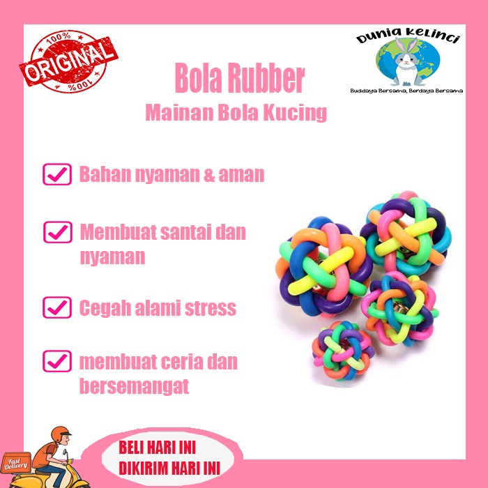 Mainan Kucing Bola Rubber Interaktif