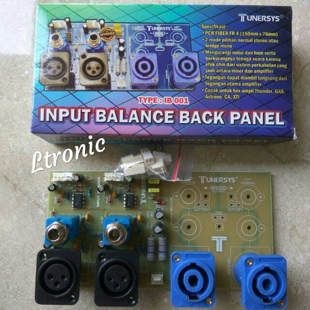 Kit input balance Kit panel belakang box CA Kit inbal box power amplifier Kit inbal Tunnersys