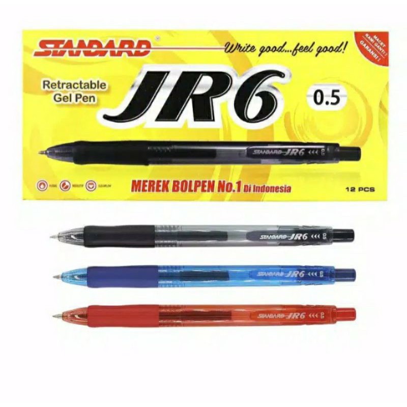 

STANDARD pen JR6 0.5 isi 12 Pulpen