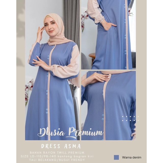 Daster Arab Dlusia ASMA Maxi Dress Premium TWILL