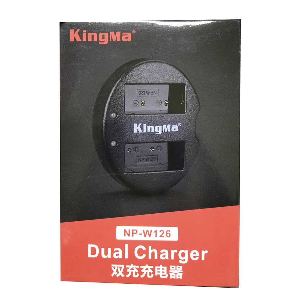 Kingma Charger Baterai 2 Slot Fujifilm X-Pro2 X-Pro1 X-T2 - NP-W126-Hitam