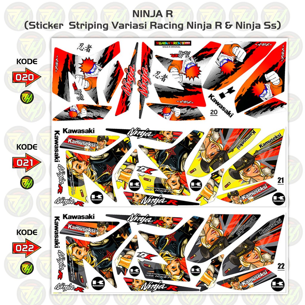 Ninja R & Ninja Ss STRIPING VARIASI  NINJA R Racing RK-02