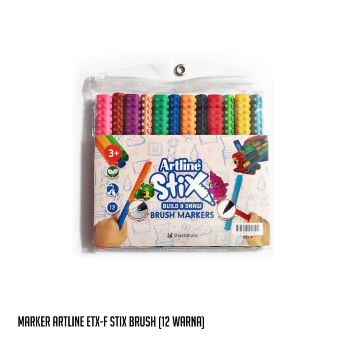 

Artline Stix Brush Markers Isi 12 / Spidol Anak Artline / Marker Artline isi 12 / Spidol Kreasi Anak
