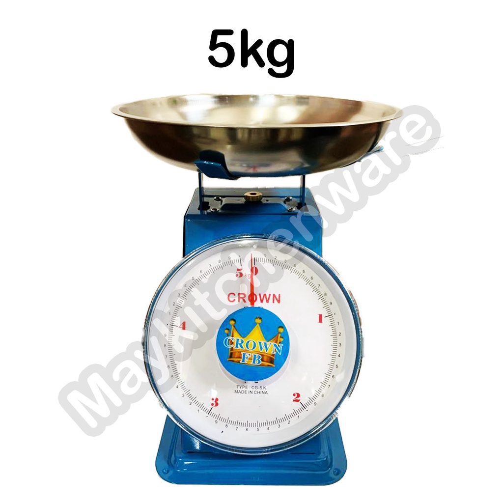 Timbangan Besi Crown 5kg 10kg 15kg 20kg Stainless Jarum Analog Manual Duduk Kue Tepung Buah Daging