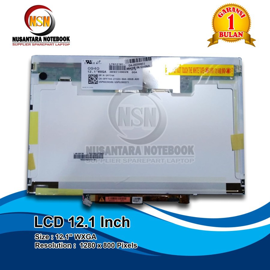 LCD LED Layar Screen Laptop Notebook 12.1 20 Pin