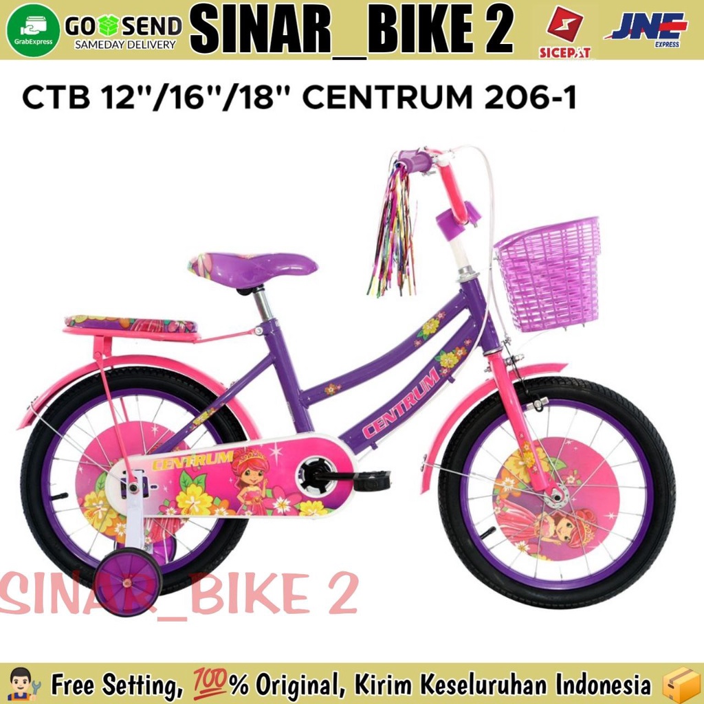 Sepeda Mini Anak Perempuan 12 16 &amp; 18 Inch MINI CENTRUM CT 206