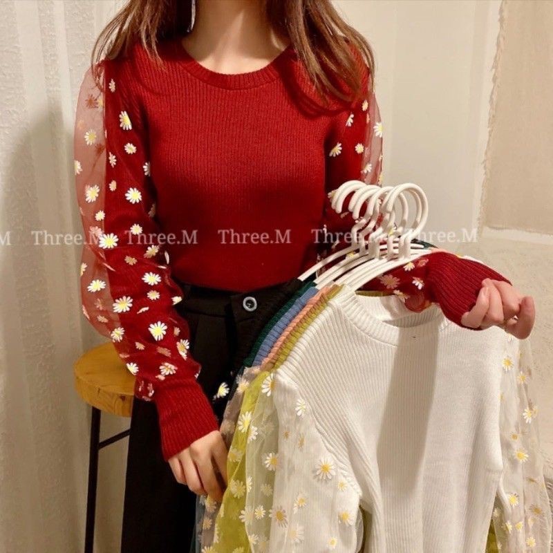 MDLV ~ C697 DAISY KNIT TOPS // BAJU RAJUT LENGAN PANJANG // FASHION IMPORT WANITA