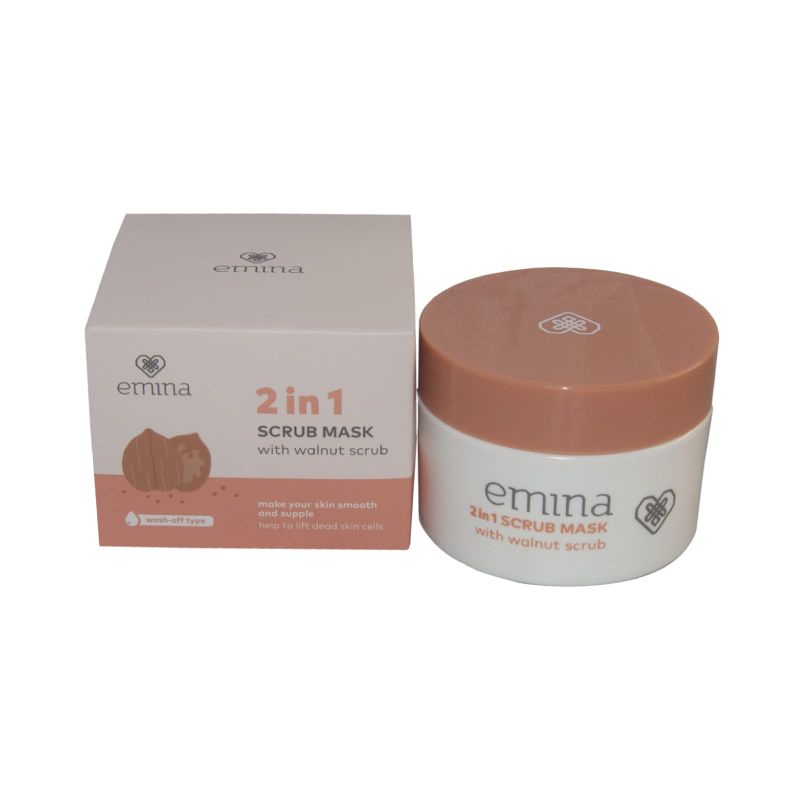 ✿ELYSABETHME✿ ˜”*°• emina •°*”˜. Emina 2in1 scrub mask with walnut ekstrak kacang scrubbing