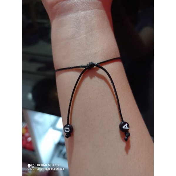 COSTUM GELANG ETNIK TERBARU ( 1 GELANG 2 INISIAL) TALI KOREA MOTE PIPIH BULAT gelang etnik / gelang model terbaru / gelang persahabatan / gelang teman / gelang nama / gelang huruf / gelang Costum / gelang tali Korea / gelang lucu / gelang cantik