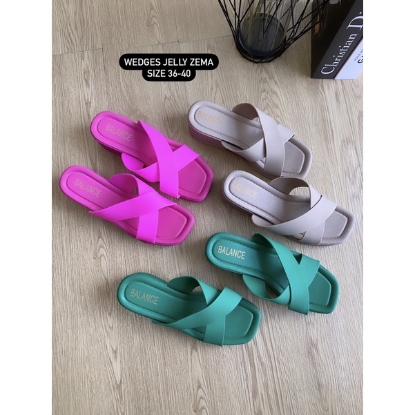 GJAZ WEDGES SANDAL PEREMPUAN JELLY ZEMA IMPORT