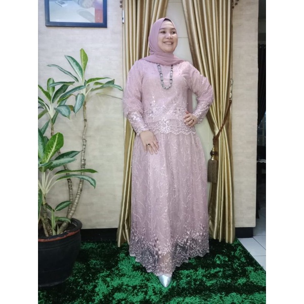 gamis Tulle tangan balon/gamis modern
