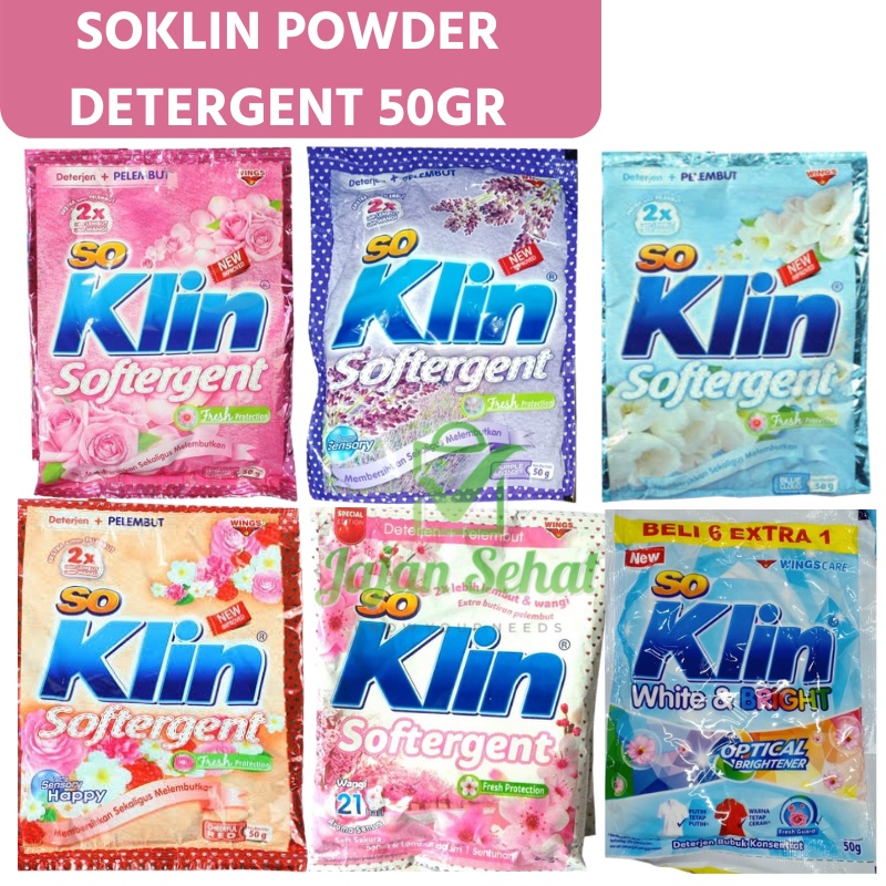 Soklin Powder Detergent Soft 50gr