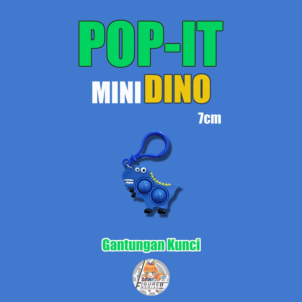 Gantungan Kunci POP IT Mini Dino Premium Quality