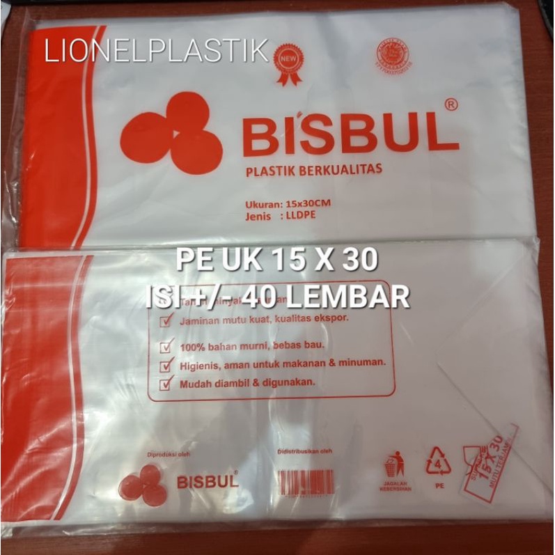 Plastik Pe / Plastik Es Batu / Plastik Bungkus Gula &amp; Santan Uk 10 x 20 / 12 x 25 / 15 x 30 Bisbul Oren