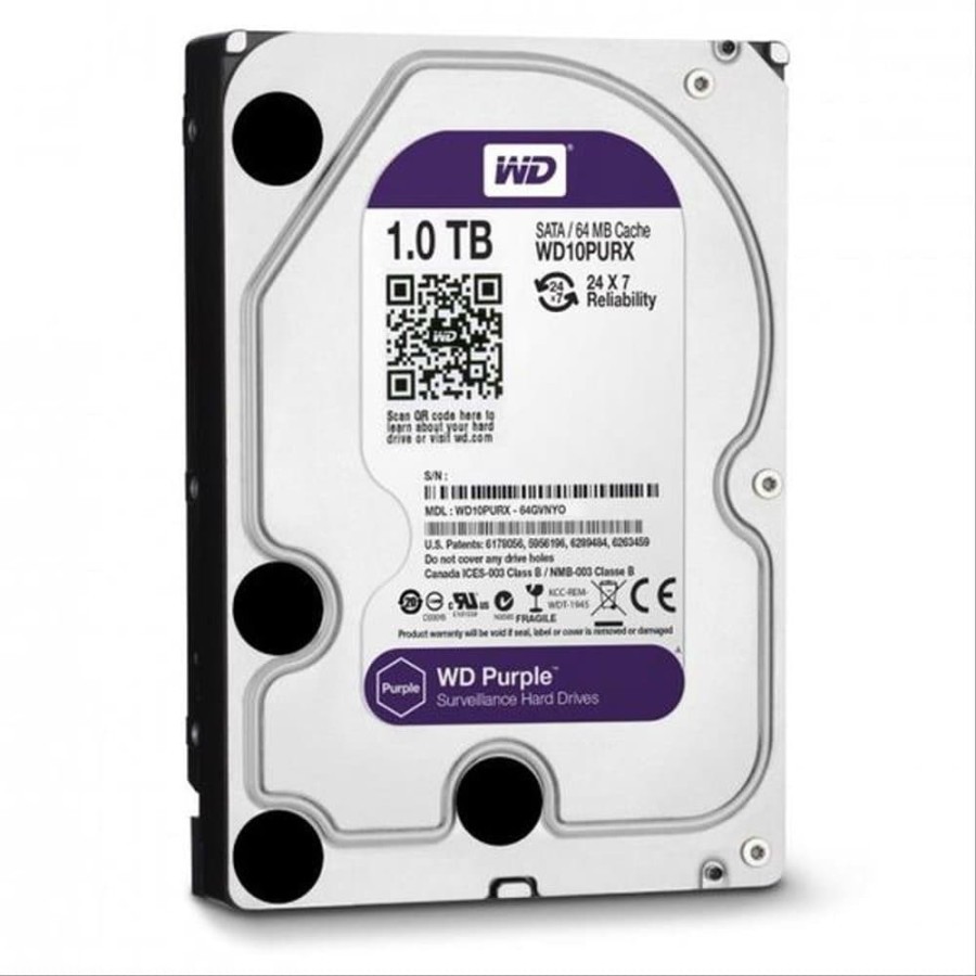 WD Purple Surveillance Hard Drive 1TB