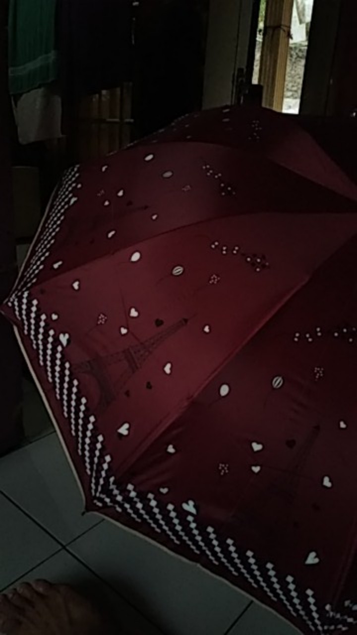Payung Lipat 3 Paris Love 10jari Jumbo