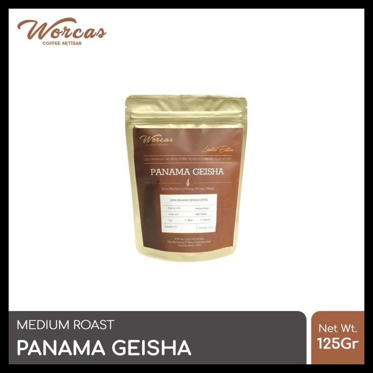 

DISKON TERBATAS !!! WORCAS ARABICA COFFEE PANAMA GEISHA 125GR MEDIUM ROASTED TERLARIS